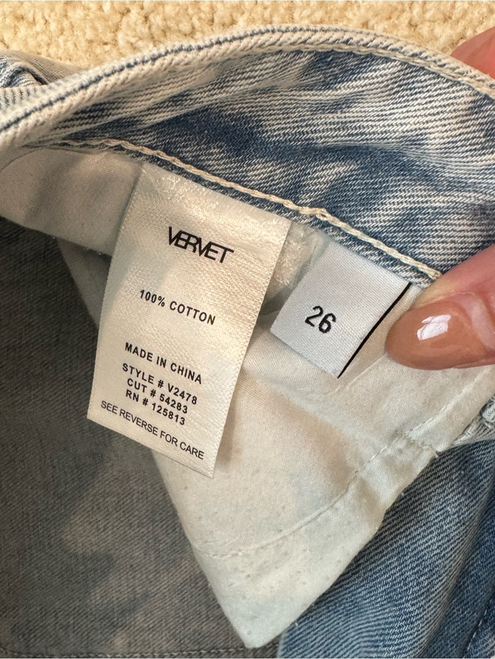 🔹 VERVET Los Angeles Distressed Wide Leg Jeans – Size 26 - Picture 4 of 8